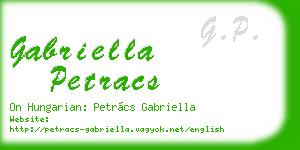 gabriella petracs business card