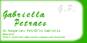 gabriella petracs business card